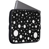 Schwarz-Weiß-Punkte Laptopschutzhülle (Vorne Rechts)