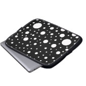 Schwarz-Weiß-Punkte Laptopschutzhülle (Vorne Knopf)