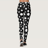 Schwarz-Weiß-Punkte Leggings (Rückseite)