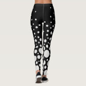 Schwarz-Weiß-Punkte Leggings (Rückseite)