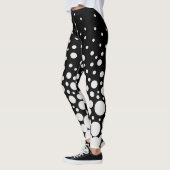 Schwarz-Weiß-Punkte Leggings (Links)