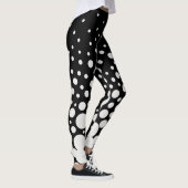 Schwarz-Weiß-Punkte Leggings (Rechts)