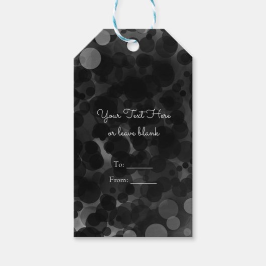 Schwarz-Weiß-Punkte Modernes Chic Party Individuel Geschenkanhänger (Vorderseite)