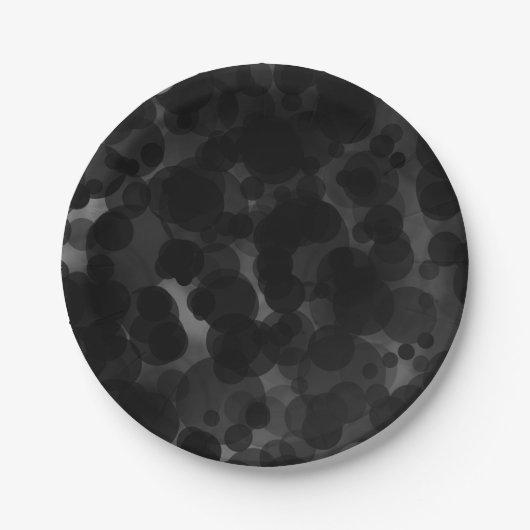 Schwarz-Weiß-Punkte Modernes Chic Party Individuel Pappteller (Vorderseite)