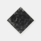 Schwarz-Weiß-Punkte Modernes Party nach Maß Serviette (Ecke)