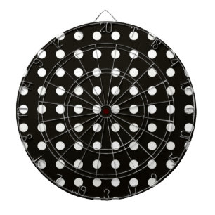 Schwarz-Weiß-Punkte-Muster Dartscheibe