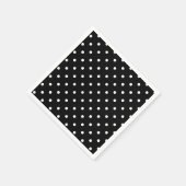 Schwarz-Weiß-Punkte Serviette (Ecke)