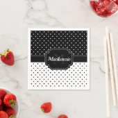 Schwarz-Weiß-Punkte Serviette (Beispiel)