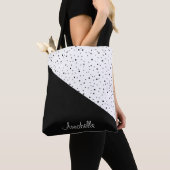 Schwarz-Weiß-Punkte Tasche (Von Nahem)