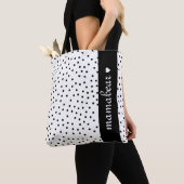 Schwarz-Weiß-Punkte Tasche (Von Nahem)