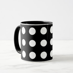 Schwarz-Weiß-Punkte-Tasse Tasse