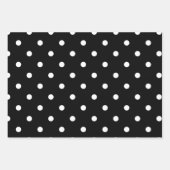 Schwarz-Weiß-Punkte zag minimalistisch Geschenkpapier Set (Vorderseite)