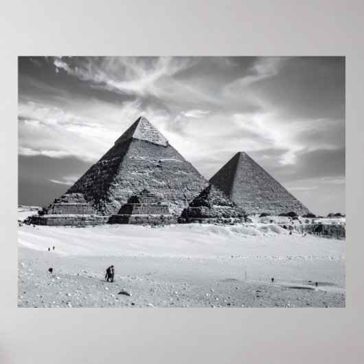 Schwarz-Weiß-Pyramiden Poster (Vorne)