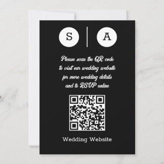 Schwarz-Weiß-QR-Code, einfach und chic Einladung