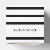 Schwarz-Weiß-Quadrat Hochzeitsgast-Gast-Gast-Box Geschenkschachtel (Oben)