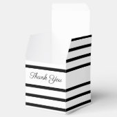 Schwarz-Weiß-Quadrat Hochzeitsgast-Gast-Gast-Box Geschenkschachtel (Geöffnet)