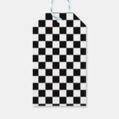 Schwarz-Weiß-Quadrat / Muster Geschenkanhänger (Rückseite)