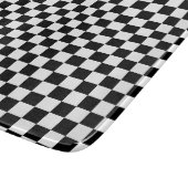 Schwarz-Weiß-Quadrat-Muster Schneidebrett (Ecke)