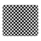 Schwarz-Weiß-Quadrat-Muster Schneidebrett (Vorderseite)