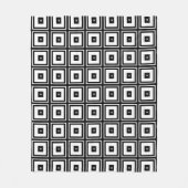Schwarz-Weiß-Quadrate Fleece Blanket (Vorderseite)