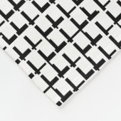 Schwarz-Weiß-Quadrate Fleecedecke (Ecke)