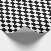 Schwarz-Weiß-Quadrate Geschenkpapier (Ecke)