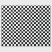 Schwarz-Weiß-Quadrate Geschenkpapier (Flach)