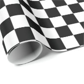 Schwarz-Weiß-Quadrate Geschenkpapier (Rolleneckpunkt)