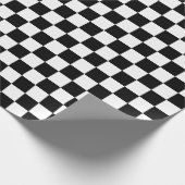 Schwarz-Weiß-Quadrate Geschenkpapier (Ecke)