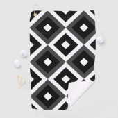 Schwarz-Weiß-Quadrate Golfhandtuch (Insitu)