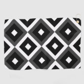 Schwarz-Weiß-Quadrate Golfhandtuch (Horizontal)