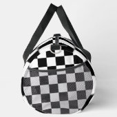 Schwarz-Weiß-Quadrate Modern Duffle Bag (Rechts)