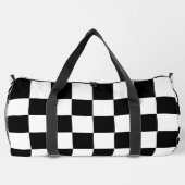 Schwarz-Weiß-Quadrate Modern Duffle Bag (Rückseite)