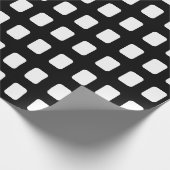 Schwarz-Weiß-Quadrate-Muster Geschenkpapier (Ecke)