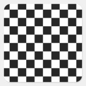 Schwarz/Weiß Quadratischer Aufkleber (Vorderseite)