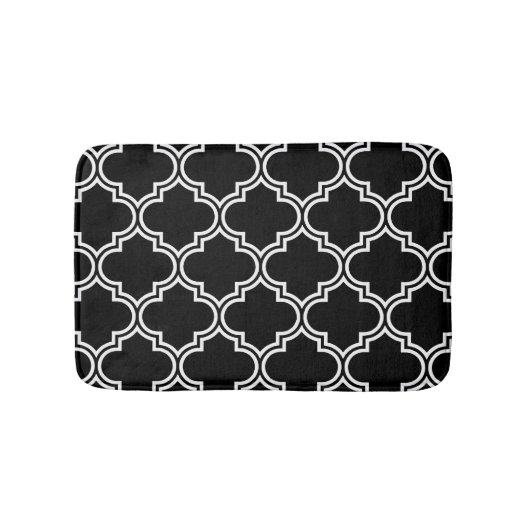 Schwarz-Weiß-Quatrefolie Badematte (Vorderseite)