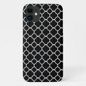 Schwarz-Weiß-Quatrefolie, Latticwork, Trellis Case-Mate iPhone Hülle (Rückseite)