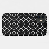 Schwarz-Weiß-Quatrefolie, Latticwork, Trellis Case-Mate iPhone Hülle (Rückseite (Horizontal))