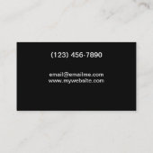 Schwarz-Weiß-Quilts- oder Kunsthandwerkskarte Visitenkarte (Rückseite)