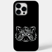 Schwarz-Weiß-Raccoon Case-Mate iPhone Hülle (Rückseite)