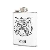 Schwarz-Weiß-Raccoon Flachmann (Links)