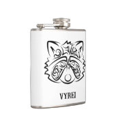 Schwarz-Weiß-Raccoon Flachmann (Rechts)