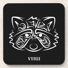 Schwarz-Weiß-Raccoon Getränkeuntersetzer