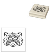 Schwarz-Weiß-Raccoon Gummistempel (Stempel)