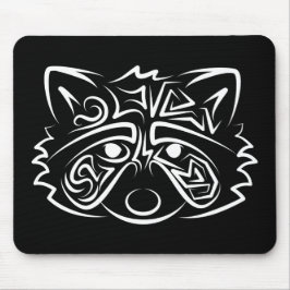 Schwarz-Weiß-Raccoon Mousepad