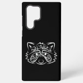 Schwarz-Weiß-Raccoon Samsung Galaxy Hülle (Rückseite)