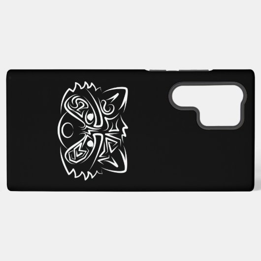 Schwarz-Weiß-Raccoon Samsung Galaxy Hülle (Rückseite (Horizontal))