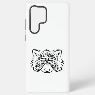 Schwarz-Weiß-Raccoon Samsung Galaxy Hülle