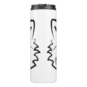 Schwarz-Weiß-Raccoon Thermosbecher (Rückseite)