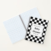 Schwarz-Weiß-Racing-Flagge Notizblock (Innenseite)